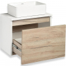 Тумба под раковину Runo Бари 50 00-00001373 подвесная Крафт дуб Белая, купить, цена, заказать, магазин, доставка, скидка, промокод, купить, цена, заказать, магазин, доставка, скидка, промокод