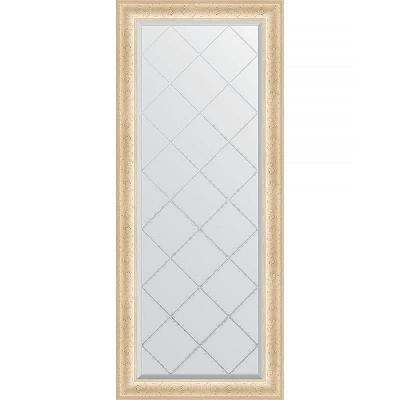 Зеркало Evoform Exclusive-G 154х65 BY 4140 с гравировкой в багетной раме - Старый гипс 82