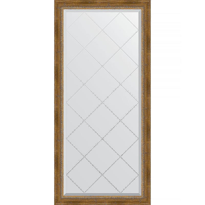 Зеркало Evoform Exclusive-G 135х73 BY 4262 с гравировкой в багетной раме - Состаренная бронза с плетением 70, купить, цена, заказать, магазин, доставка, скидка, промокод, купить, цена, заказать, магазин, доставка, скидка, промокод