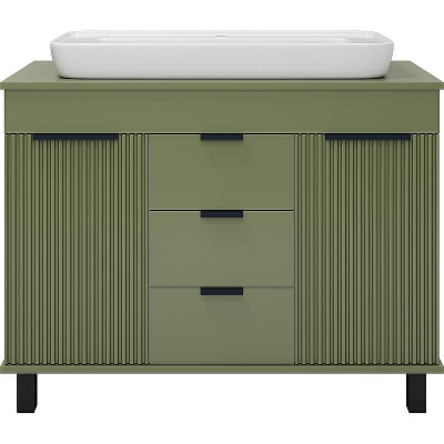 Тумба с раковиной Brevita Enfida 100 УТ000022697 Зеленая матовая