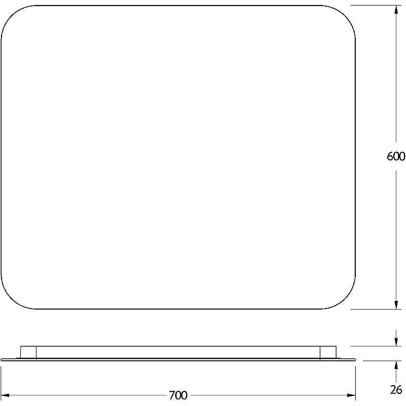 Зеркало Defesto Opti 70x60 DF 2806RH с подсветкой 23W-4500К/ИК - выключатель/Нейтральный белый свет, купить, цена, заказать, магазин, доставка, скидка, промокод, купить, цена, заказать, магазин, доставка, скидка, промокод