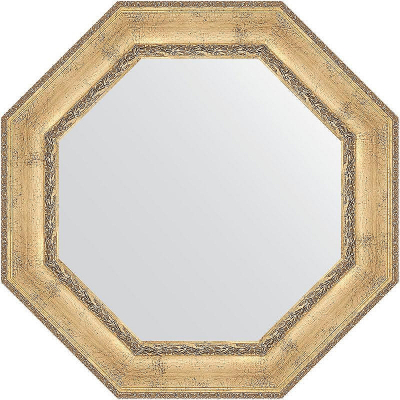 Зеркало Evoform Octagon 83х83 BY 3672 в багетной раме - Состаренное серебро с орнаментом 120