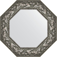 Зеркало Evoform Octagon 59х59 BY 3832 в багетной раме - Византия серебро 99, купить, цена, заказать, магазин, доставка, скидка, промокод, купить, цена, заказать, магазин, доставка, скидка, промокод