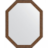 Зеркало Evoform Octagon 70x90 BY 7032 в багетной раме - Виньетка состаренная бронза 56, купить, цена, заказать, магазин, доставка, скидка, промокод, купить, цена, заказать, магазин, доставка, скидка, промокод