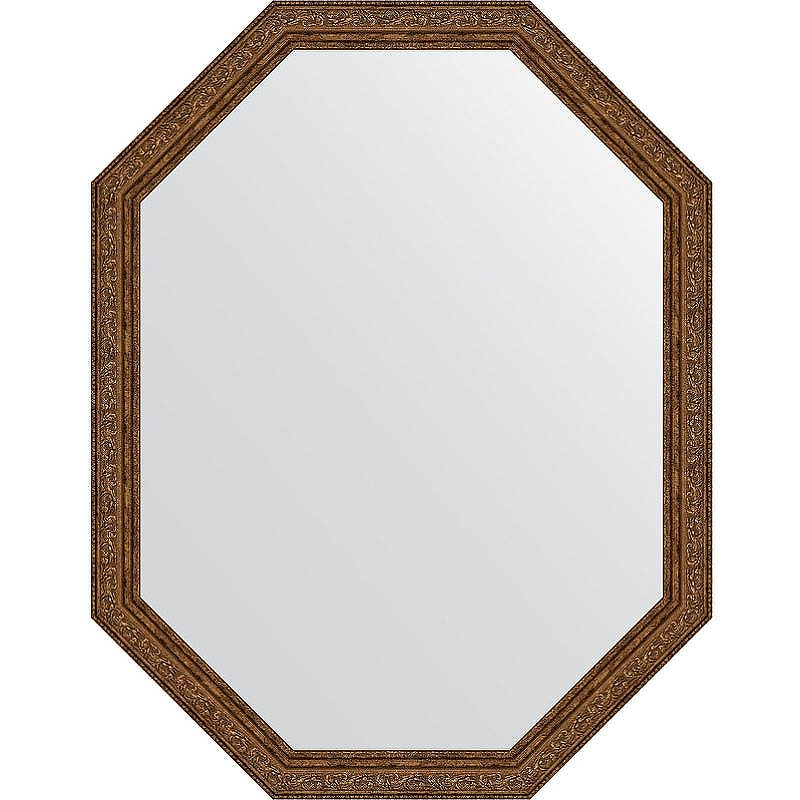 Зеркало Evoform Octagon 70x90 BY 7032 в багетной раме - Виньетка состаренная бронза 56, купить, цена, заказать, магазин, доставка, скидка, промокод, купить, цена, заказать, магазин, доставка, скидка, промокод