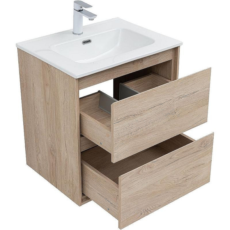 Тумба под раковину Aquanet Милан 60 336382 подвесная Дуб светлый, купить, цена, заказать, магазин, доставка, скидка, промокод, купить, цена, заказать, магазин, доставка, скидка, промокод