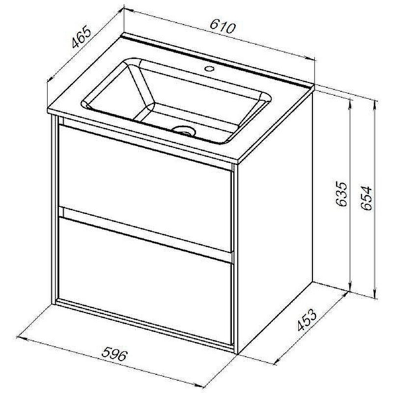 Тумба под раковину Aquanet Милан 60 336382 подвесная Дуб светлый, купить, цена, заказать, магазин, доставка, скидка, промокод, купить, цена, заказать, магазин, доставка, скидка, промокод