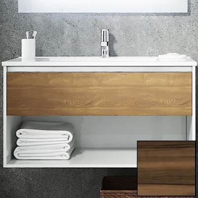 Тумба с раковиной SanVit Контур 90 kkont090 с фактурой под дерево подвесная Кедр