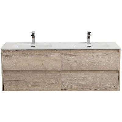 Тумба под раковину BelBagno Kraft 140 KRAFT-1400-4C-SO-2-RGB подвесная Rovere Galifax Bianco