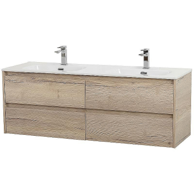 Тумба под раковину BelBagno Kraft 140 KRAFT-1400-4C-SO-2-RGB подвесная Rovere Galifax Bianco