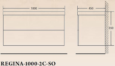 Тумба под раковину BelBagno Regina 100 REGINA-1000-2C-SO-MR-BLUM подвесная Marmo Rosa