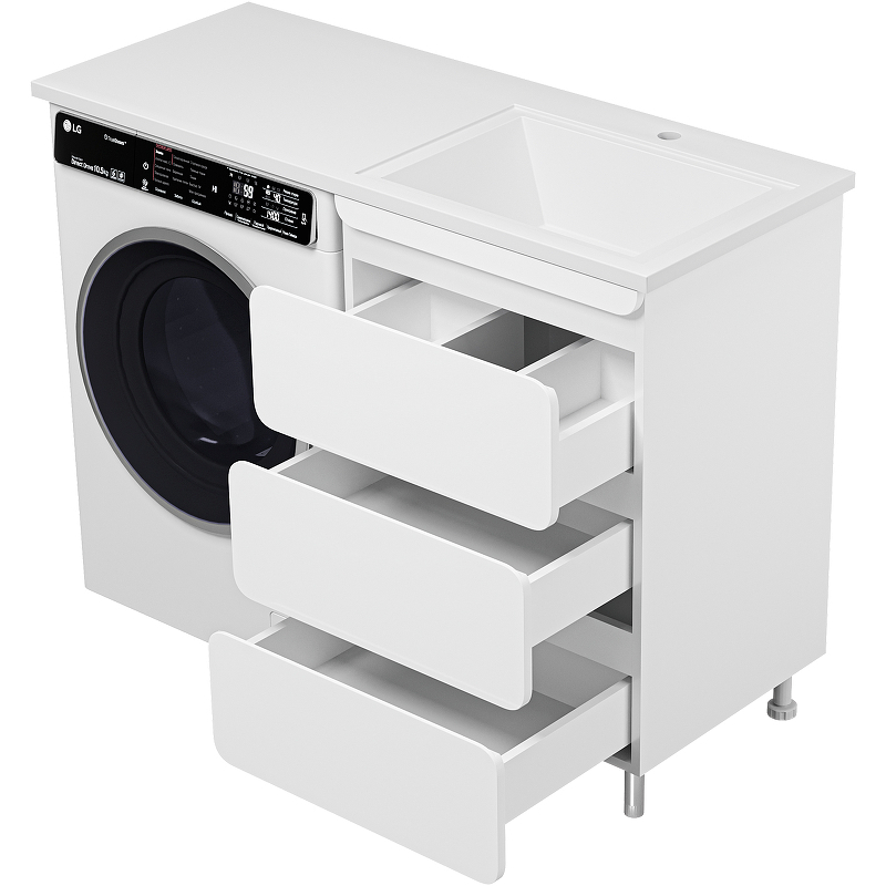 Тумба с раковиной Misty Чегет 120 R УТ000013837 Белая глянцевая, купить, цена, заказать, магазин, доставка, скидка, промокод, купить, цена, заказать, магазин, доставка, скидка, промокод