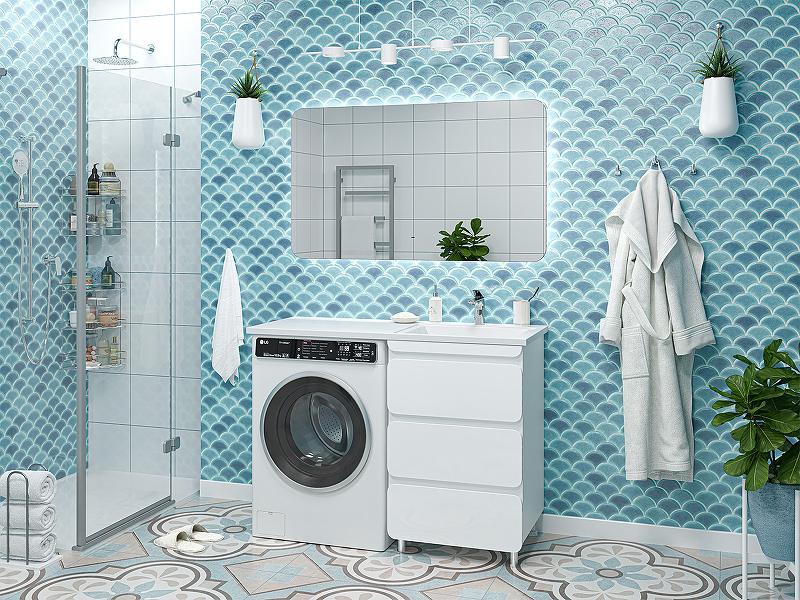 Тумба с раковиной Misty Чегет 120 R УТ000013837 Белая глянцевая, купить, цена, заказать, магазин, доставка, скидка, промокод, купить, цена, заказать, магазин, доставка, скидка, промокод