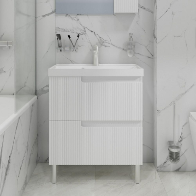 Тумба под раковину СанТа Альтаир 70 700498 Белый глянец