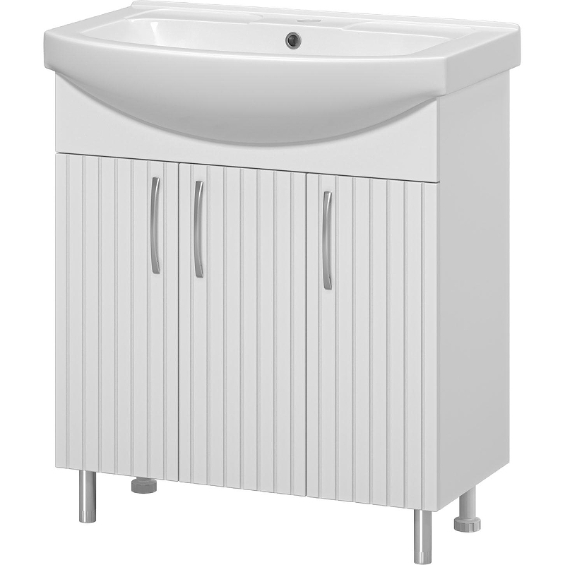 Тумба с раковиной Misty Изео 75 УТ000015763 Белая, купить, цена, заказать, магазин, доставка, скидка, промокод, купить, цена, заказать, магазин, доставка, скидка, промокод