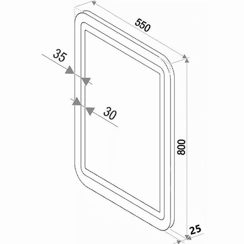 Зеркало Континент Lucia 550х800 ЗЛП52 с подсветкой с сенсорным выключателем, купить, цена, заказать, магазин, доставка, скидка, промокод, купить, цена, заказать, магазин, доставка, скидка, промокод