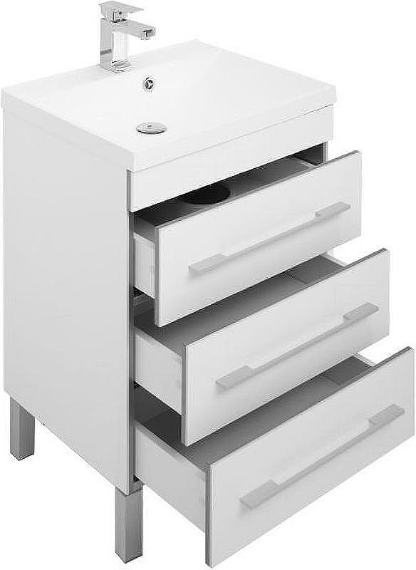 Тумба с раковиной Aquanet Верона 58 212876 Белая, купить, цена, заказать, магазин, доставка, скидка, промокод, купить, цена, заказать, магазин, доставка, скидка, промокод
