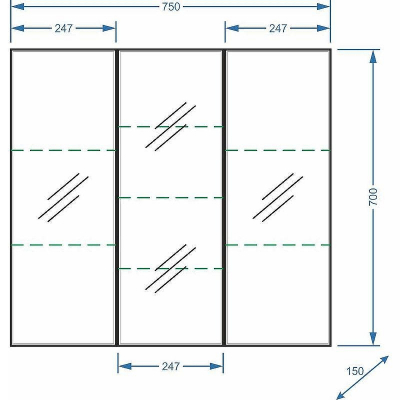 Зеркальный шкаф Stella Polar Концепт Парма 75 SP-00000061 Белый