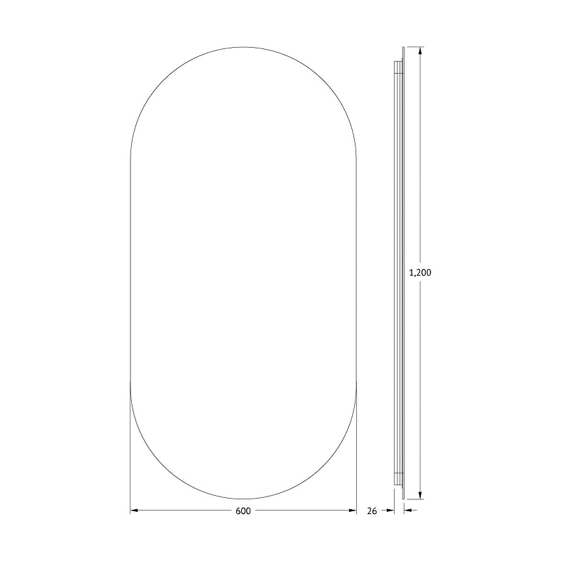 Зеркало Defesto Opti 60х120 DF 2916 с подсветкой 31W-3000K/Без выключателя/Теплый белый свет, купить, цена, заказать, магазин, доставка, скидка, промокод, купить, цена, заказать, магазин, доставка, скидка, промокод