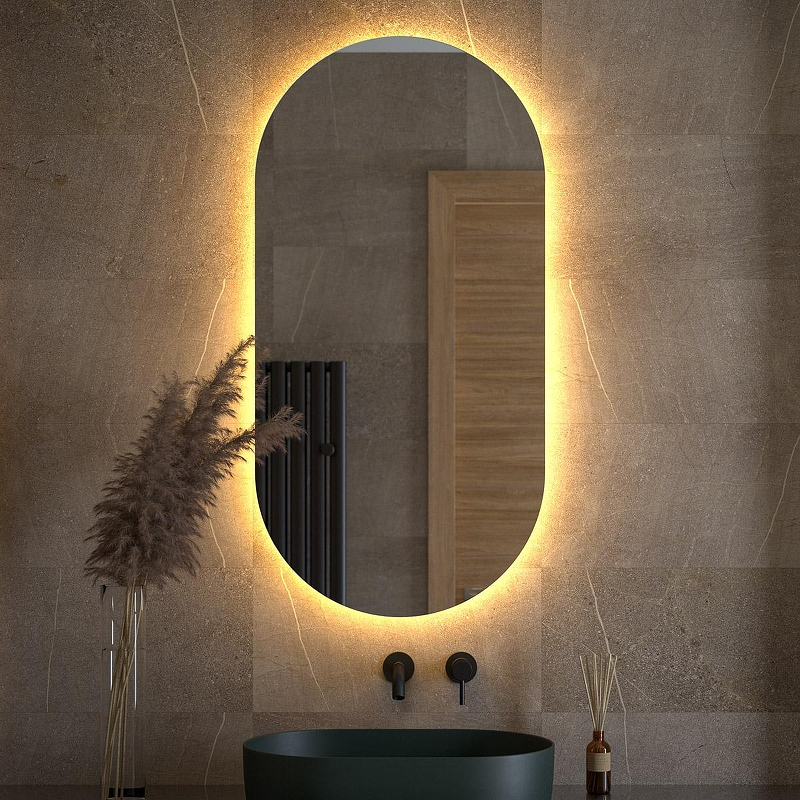 Зеркало Defesto Opti 60х120 DF 2916 с подсветкой 31W-3000K/Без выключателя/Теплый белый свет, купить, цена, заказать, магазин, доставка, скидка, промокод, купить, цена, заказать, магазин, доставка, скидка, промокод