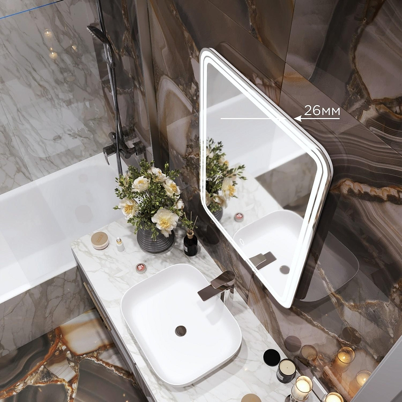 Зеркало Mixline Дора 70 545524 с подсветкой с сенсорным выключателем, купить, цена, заказать, магазин, доставка, скидка, промокод, купить, цена, заказать, магазин, доставка, скидка, промокод