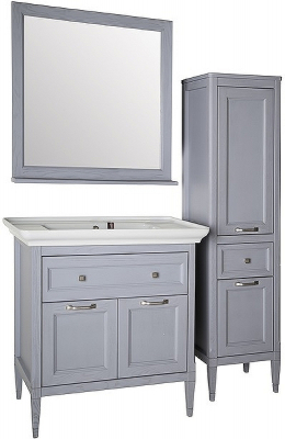 Комплект мебели для ванной ASB-Woodline Гранда 85 Grigio