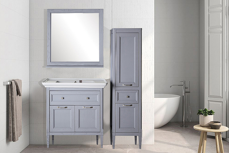 Комплект мебели для ванной ASB-Woodline Гранда 85 Grigio, купить, цена, заказать, магазин, доставка, скидка, промокод, купить, цена, заказать, магазин, доставка, скидка, промокод