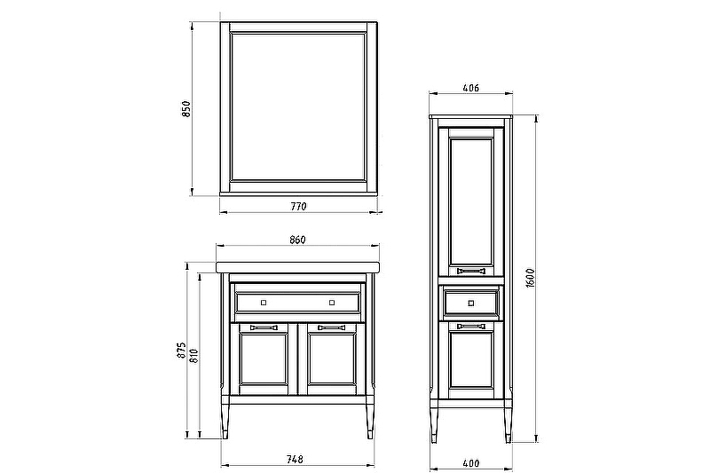 Комплект мебели для ванной ASB-Woodline Гранда 85 Grigio, купить, цена, заказать, магазин, доставка, скидка, промокод, купить, цена, заказать, магазин, доставка, скидка, промокод