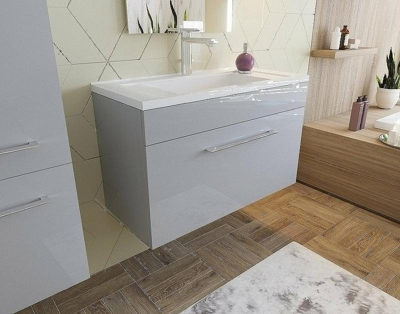 Тумба с раковиной Эстет Elin 80 ФР-00003349 подвесная Белая, купить, цена, заказать, магазин, доставка, скидка, промокод, купить, цена, заказать, магазин, доставка, скидка, промокод