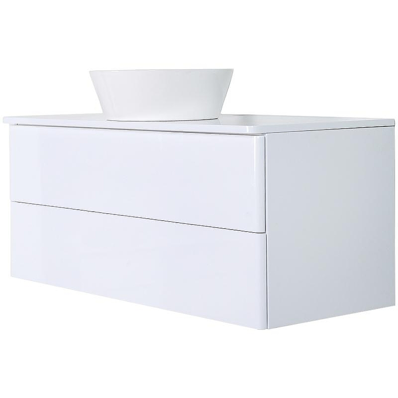 Тумба с раковиной Orange Otto 100 Ot-100TuMDF+B08-360W подвесная Белый глянец, купить, цена, заказать, магазин, доставка, скидка, промокод, купить, цена, заказать, магазин, доставка, скидка, промокод