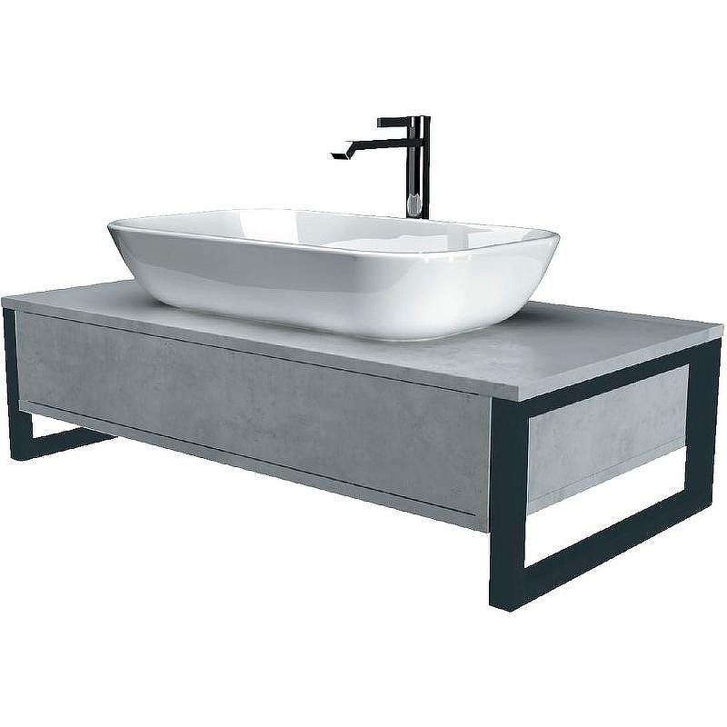 Тумба под раковину 1MarKa Grunge Loft 70П Ц0000015938 подвесная Бетон светлый, купить, цена, заказать, магазин, доставка, скидка, промокод, купить, цена, заказать, магазин, доставка, скидка, промокод