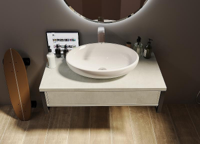 Тумба под раковину 1MarKa Grunge Loft 70П Ц0000015938 подвесная Бетон светлый