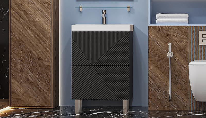 Тумба под раковину Velvex Edge 60 tn.EDG.9696.60.2Y Графит, купить, цена, заказать, магазин, доставка, скидка, промокод, купить, цена, заказать, магазин, доставка, скидка, промокод