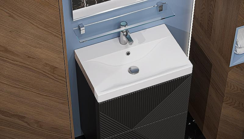 Тумба под раковину Velvex Edge 60 tn.EDG.9696.60.2Y Графит, купить, цена, заказать, магазин, доставка, скидка, промокод, купить, цена, заказать, магазин, доставка, скидка, промокод