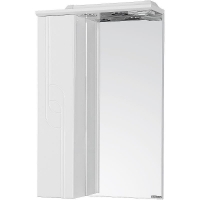 Зеркало со шкафом Aquaton Панда 50 1A007402PD01L с подсветкой Белое, купить, цена, заказать, магазин, доставка, скидка, промокод, купить, цена, заказать, магазин, доставка, скидка, промокод
