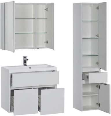 Шкаф пенал Aquanet Латина 35 R179606 подвесной Белый