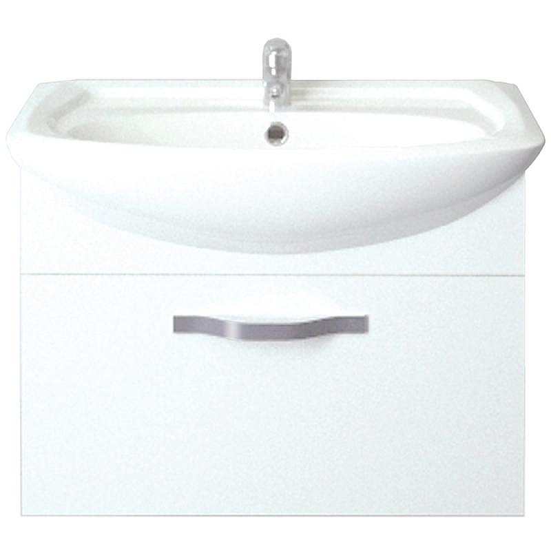 Тумба под раковину 1MarKa Вита 65П 1 ящик Белая глянцевая, купить, цена, заказать, магазин, доставка, скидка, промокод, купить, цена, заказать, магазин, доставка, скидка, промокод