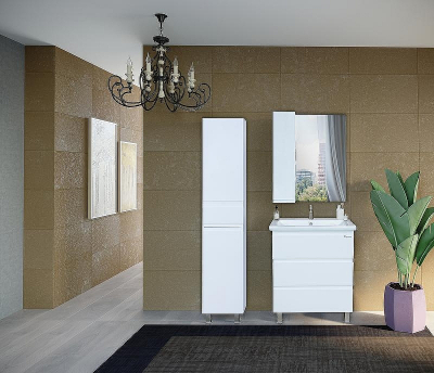 Зеркало со шкафом Bellezza Асти 70 L 4616311022011 Белое