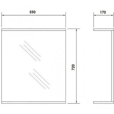 Зеркало Orange Стандарт St-55ZE Белое