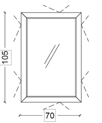Зеркало Boheme Armadi Art Lucido 70 567-W с подсветкой Жемчужное Белое