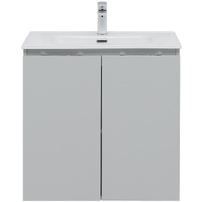 Тумба под раковину Aquanet Алвита New 70 303903 подвесная Серая матовая