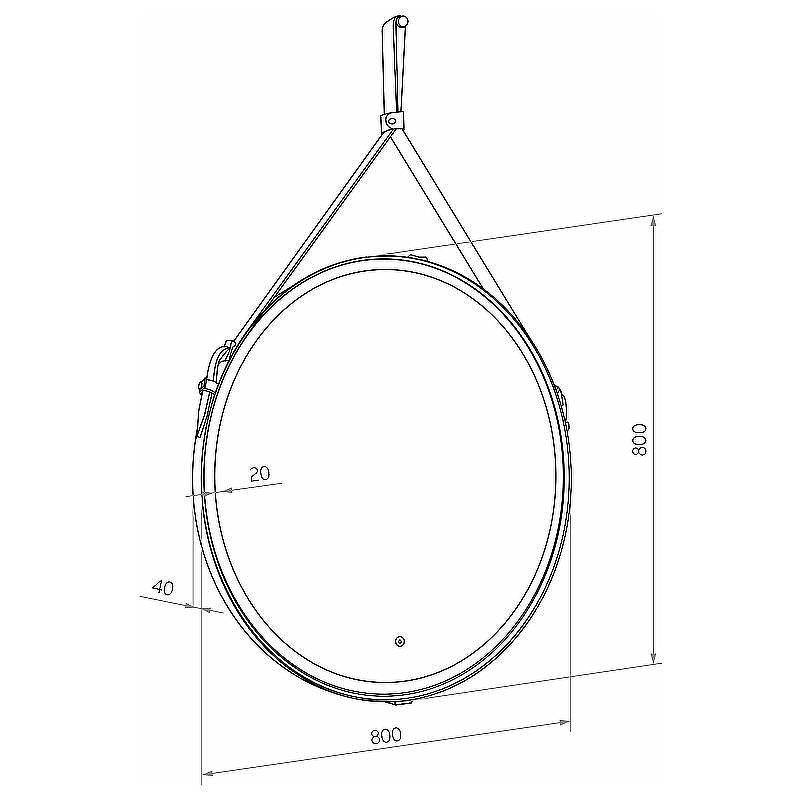 Зеркало Континент Millenium D 800 ЗЛП1798 с подсветкой Черное с сенсорным выключателем, купить, цена, заказать, магазин, доставка, скидка, промокод, купить, цена, заказать, магазин, доставка, скидка, промокод