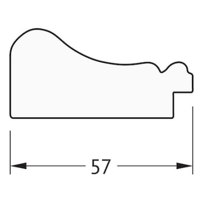 Зеркало Evoform Definite 144х54 BY 1071 в багетной раме - Беленый дуб 57