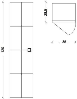 Шкаф пенал Boheme Armadi Art Vallessi Avantgarde Piazza 35 844-WG подвесной Белый Золото