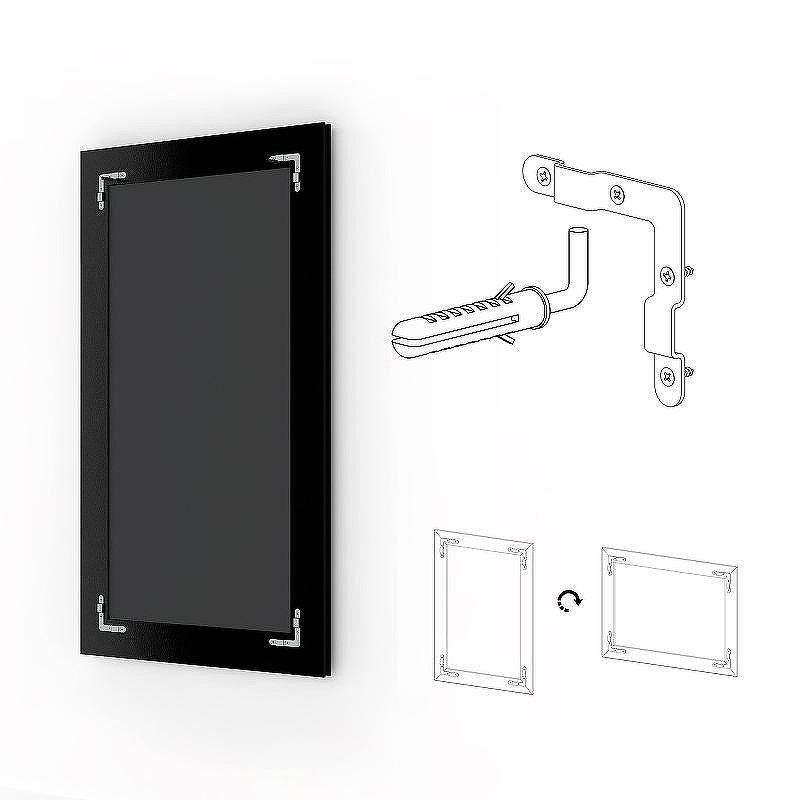 Зеркало Evoform Exclusive 96х66 BY 1180 с фацетом в багетной раме - Алюминий 90, купить, цена, заказать, магазин, доставка, скидка, промокод, купить, цена, заказать, магазин, доставка, скидка, промокод