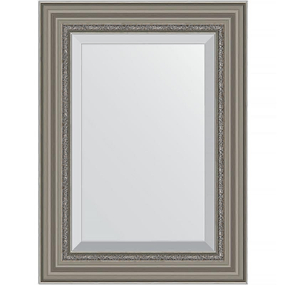 Зеркало Evoform Exclusive 76х56 BY 1227 с фацетом в багетной раме - Римское серебро 88