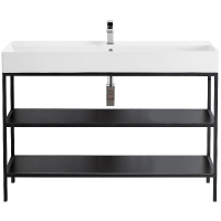 Консоль под раковину Cezares Cadro 120 CADRO-120/46/73-2C-PIA-MET-ST Черная матовая, купить, цена, заказать, магазин, доставка, скидка, промокод, купить, цена, заказать, магазин, доставка, скидка, промокод