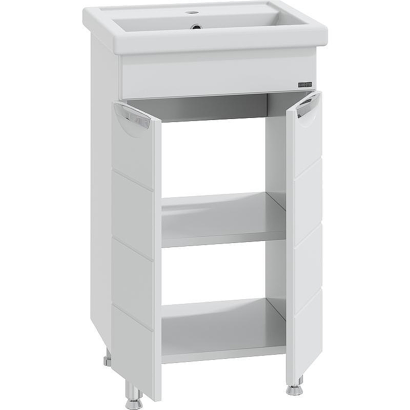 Тумба под раковину СанТа Родос 50 206011 Белая, купить, цена, заказать, магазин, доставка, скидка, промокод, купить, цена, заказать, магазин, доставка, скидка, промокод