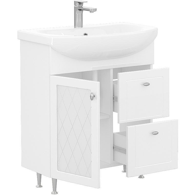 Тумба под раковину Volna Milena 70.1D.2Y tnMILENA70.1D.2Y-01 Белая, купить, цена, заказать, магазин, доставка, скидка, промокод, купить, цена, заказать, магазин, доставка, скидка, промокод