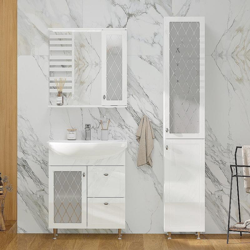 Тумба под раковину Volna Milena 70.1D.2Y tnMILENA70.1D.2Y-01 Белая, купить, цена, заказать, магазин, доставка, скидка, промокод, купить, цена, заказать, магазин, доставка, скидка, промокод